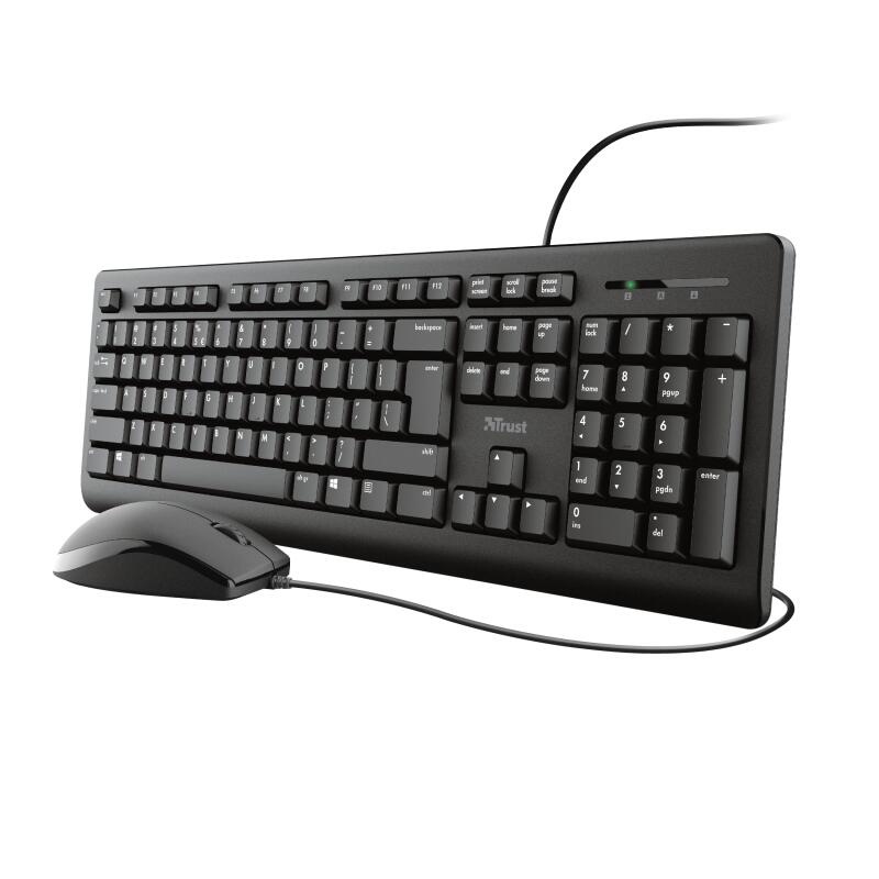 Trust Primo kabelgebundenes Tastatur & Maus Set DE