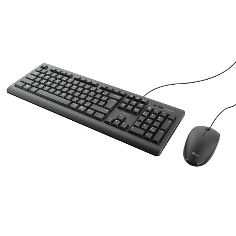 Trust Primo kabelgebundenes Tastatur & Maus Set DE