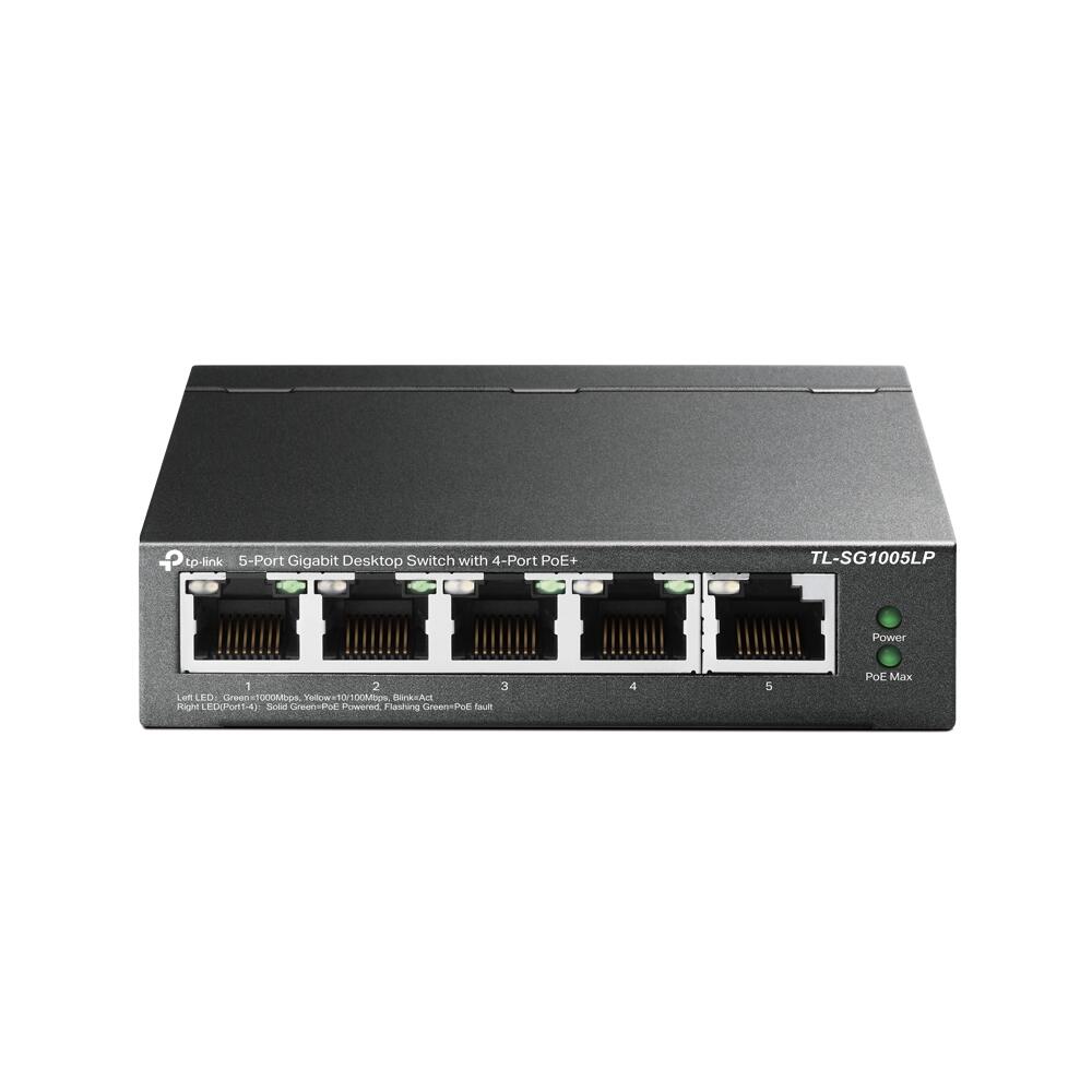 TP-Link TL-SG1005LP 5-Port-Gigabit-Desktop-Switch mit 4-Port-PoE+