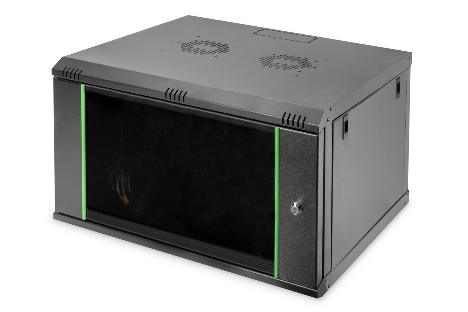 Digitus 7HE 19'-Wandgehäuse Dynamic Basic Serie RAL 9005 schwarz