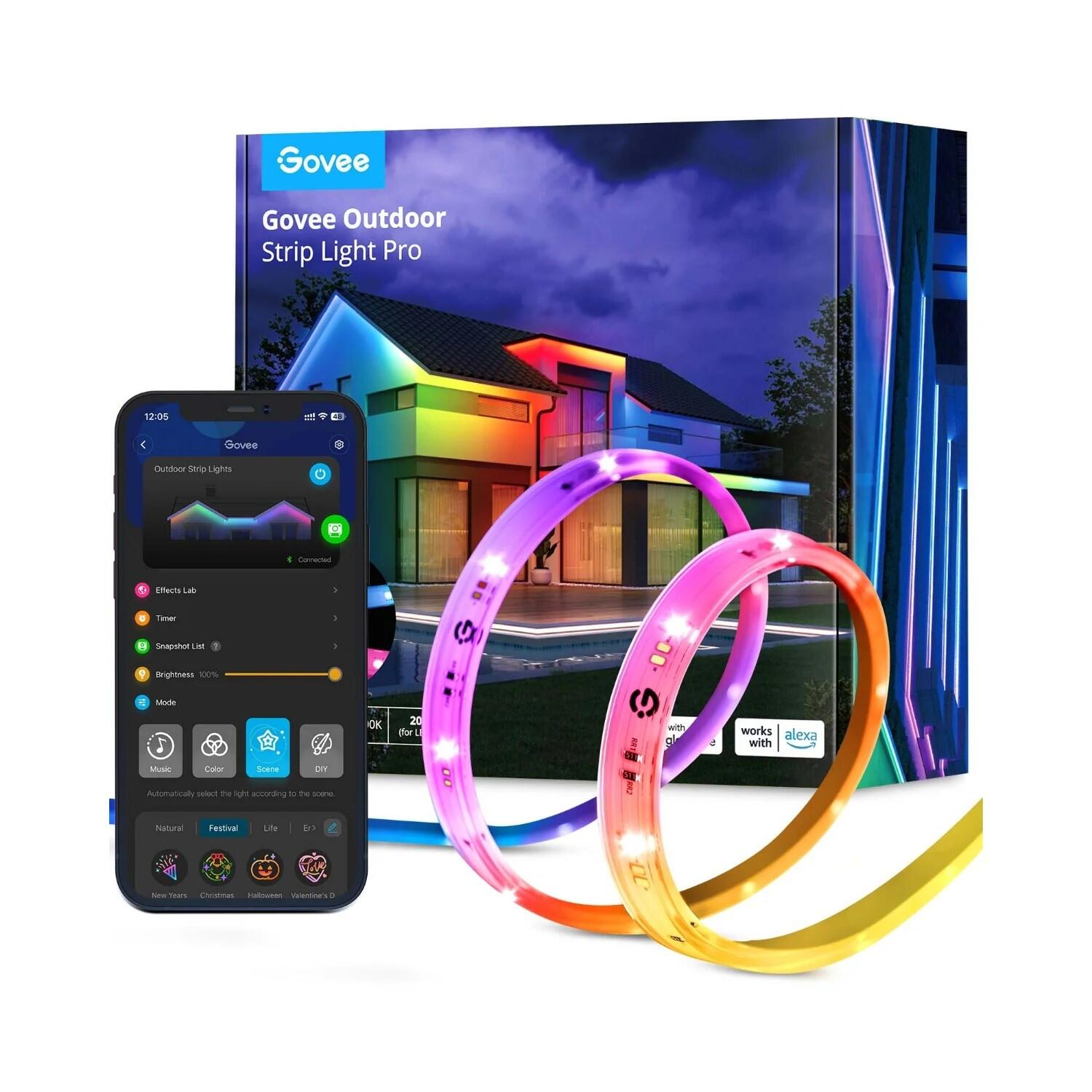 Govee RGBIC SMART LED-Lichtstreifen für den Außenbereich 10,0m