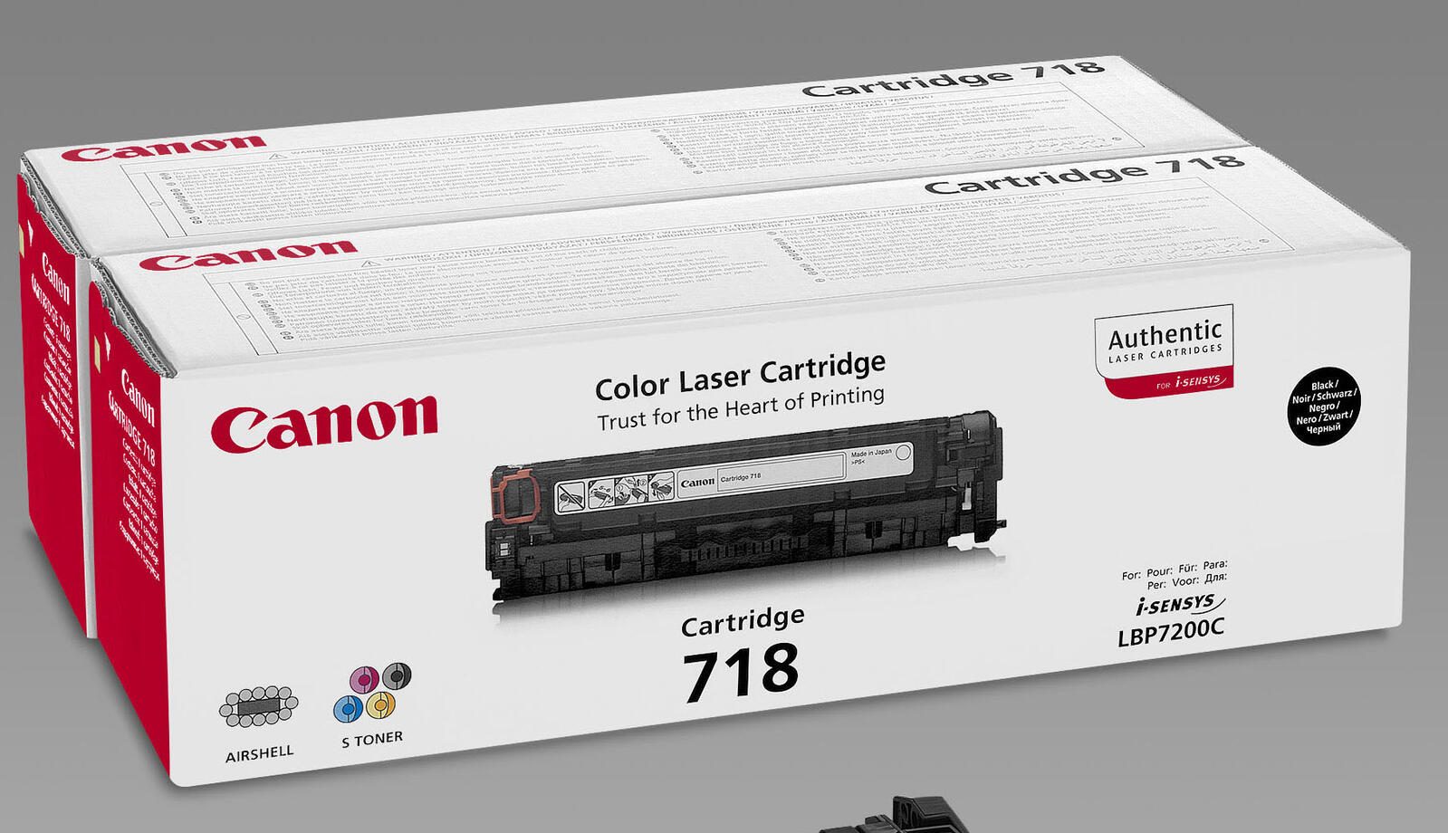Canon Original Toner 718BK Doppelpack Schwarz 2x 3.400 Seiten (2662B005)