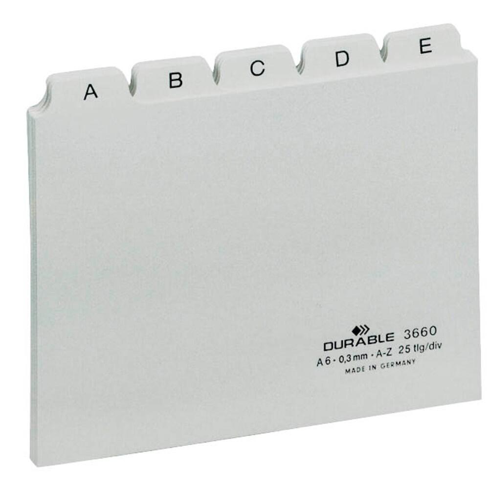 DURABLE Karteikartenregister DIN A6 quer A-Z - weiß