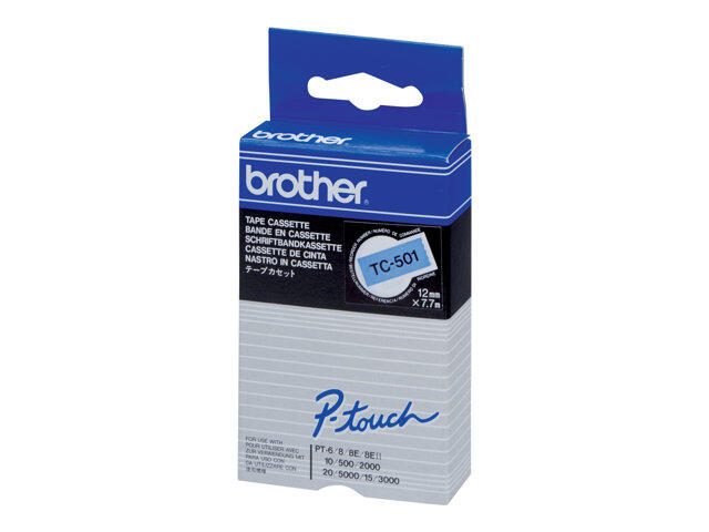 Brother Original P-Touch Farbband schwarz auf blau (TC-501)