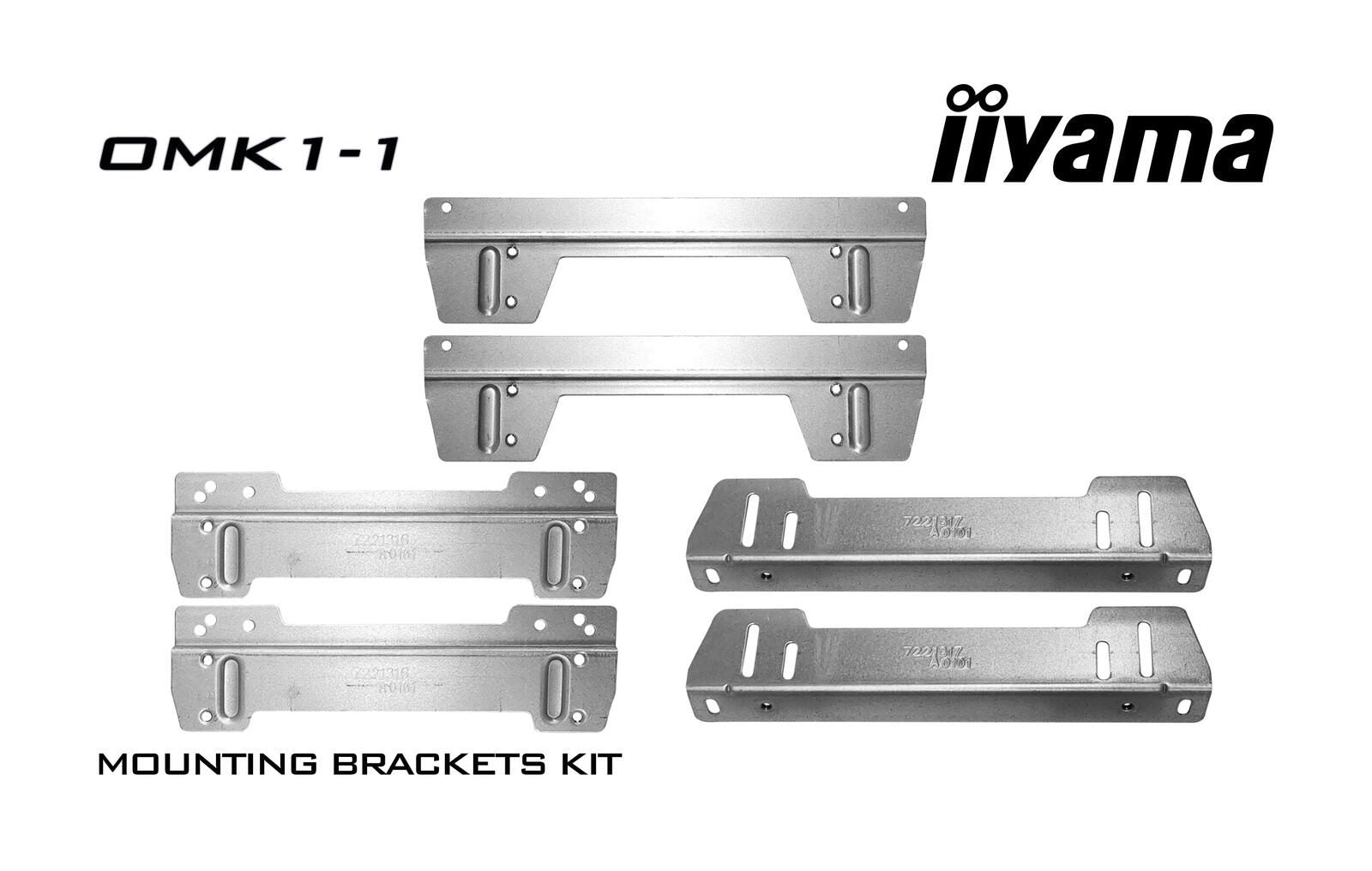 iiyama OMK1-1 Befestigungswinkel-Kit (6 Halterungen) für 34er-Serie Displays