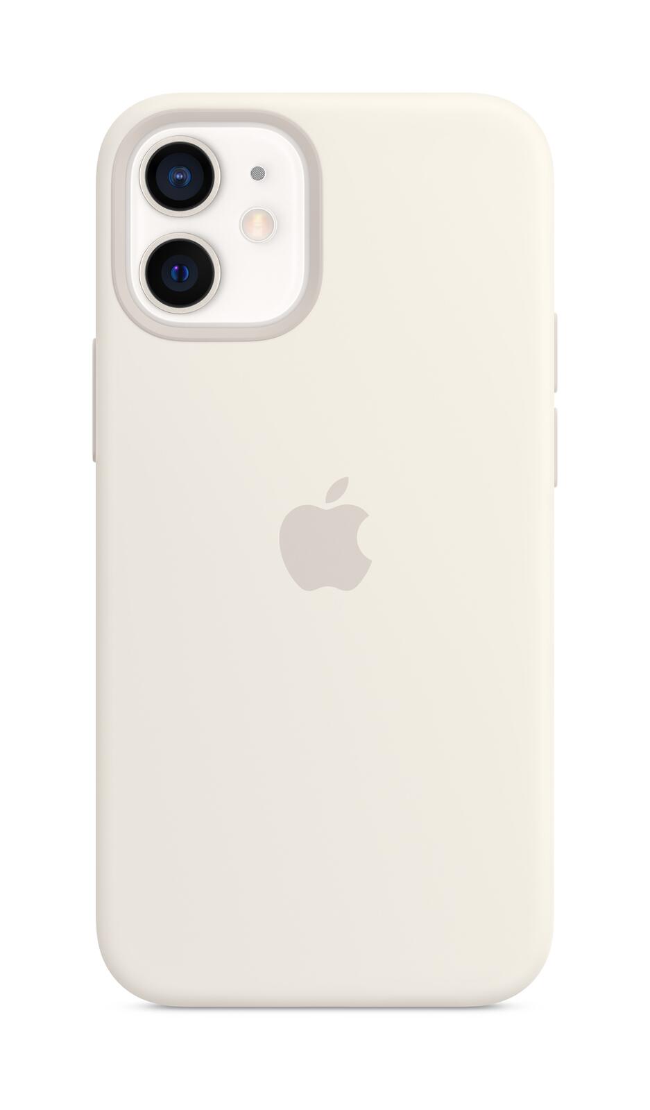 Apple Silikon Case mit MagSafe für Apple iPhone 12 mini, weiß