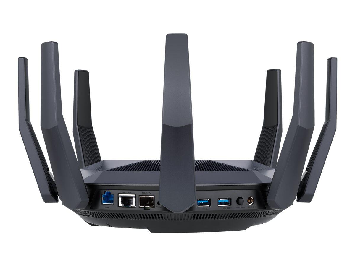 ASUS RT-AX89X WiFi-6 802.11ax Wireless Router mit 8-Port-Switch 10 Gigabit Ethernet (90IG04J1-BM3010)