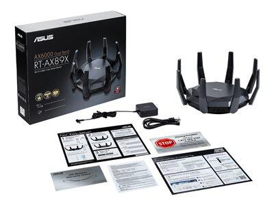 ASUS RT-AX89X WiFi-6 802.11ax Wireless Router mit 8-Port-Switch 10 Gigabit Ethernet (90IG04J1-BM3010)