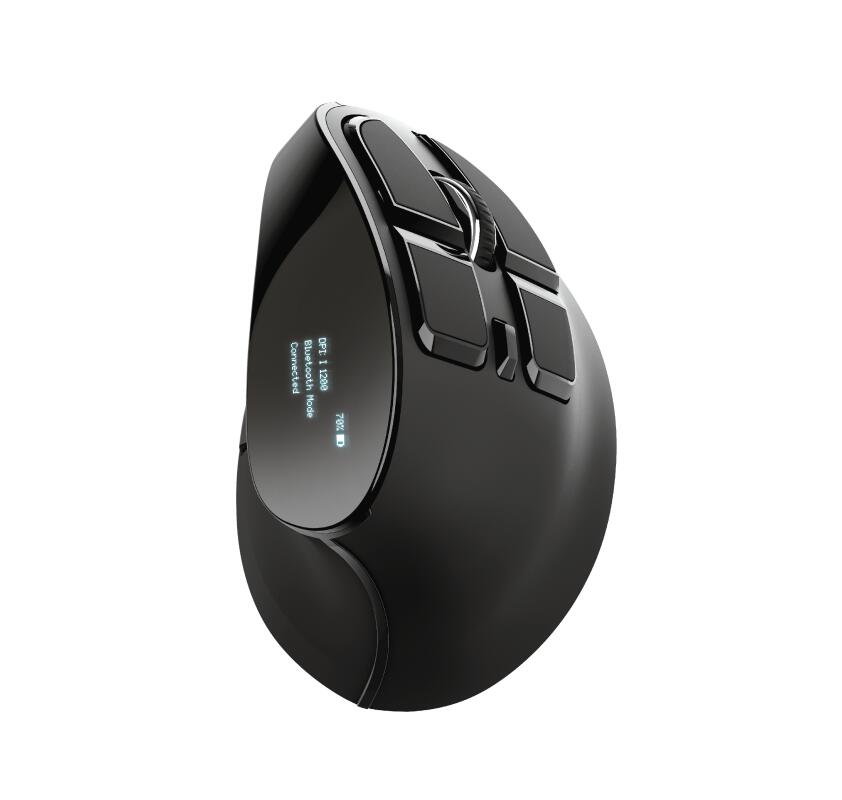 Trust Voxx Wiederaufladbare ergonomische Drahtlos-Maus - Schwarz