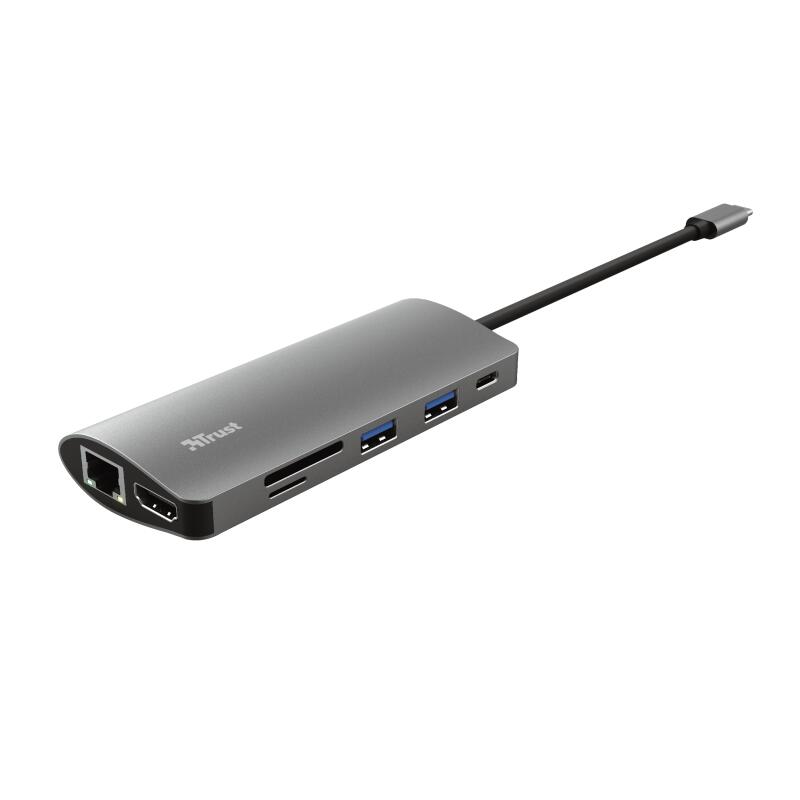Trust Dalyx 7-in-1 USB-C Multi-PortAdapter - Silber