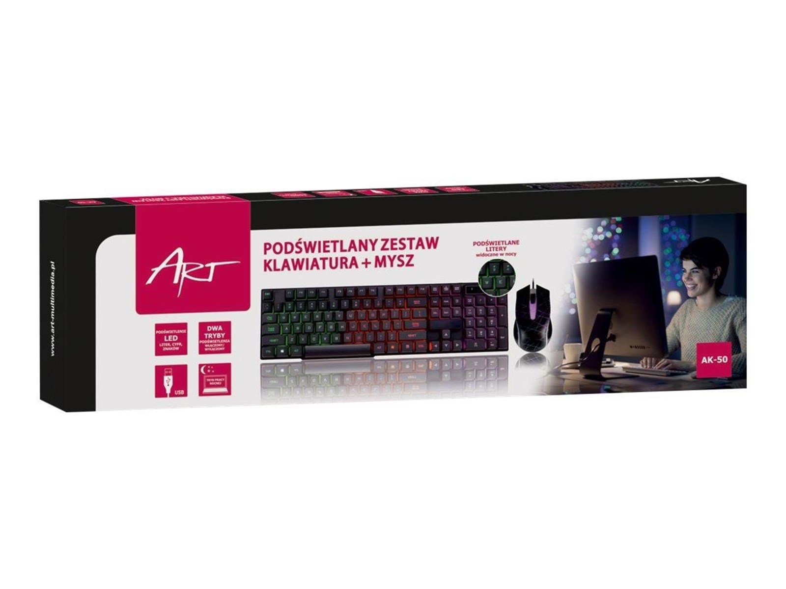 ART Pro Audio AK-50 - Tastatur & Maus Set - Schwarz