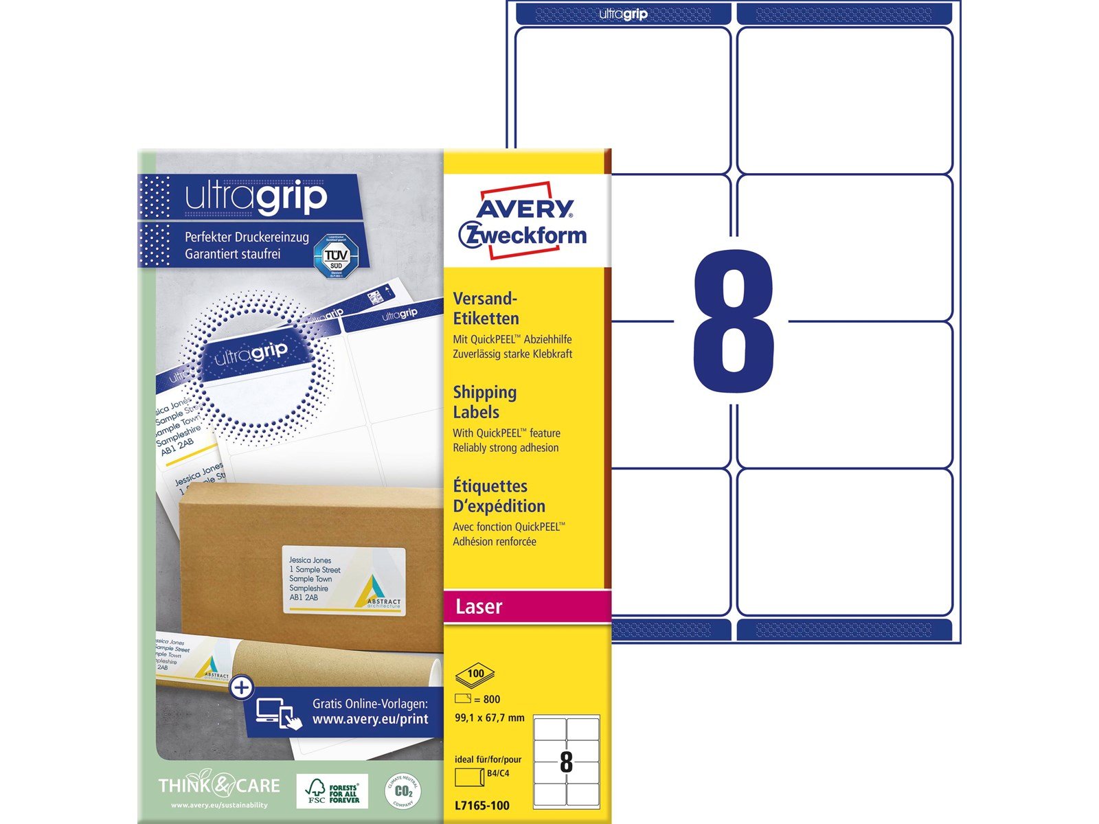 Avery Addressing labels big envelopes (UltraGrip)