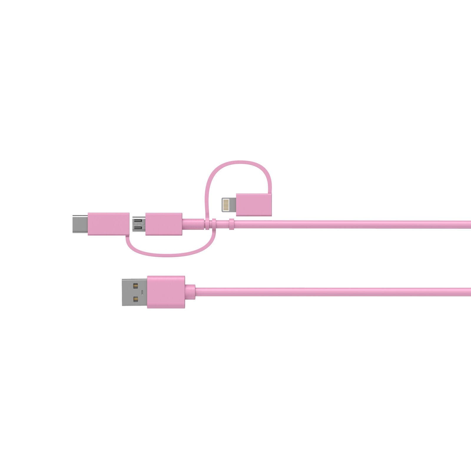 OtterBox 5.000 mAh Powerbank mit Universal USB-Kabel (Pink)