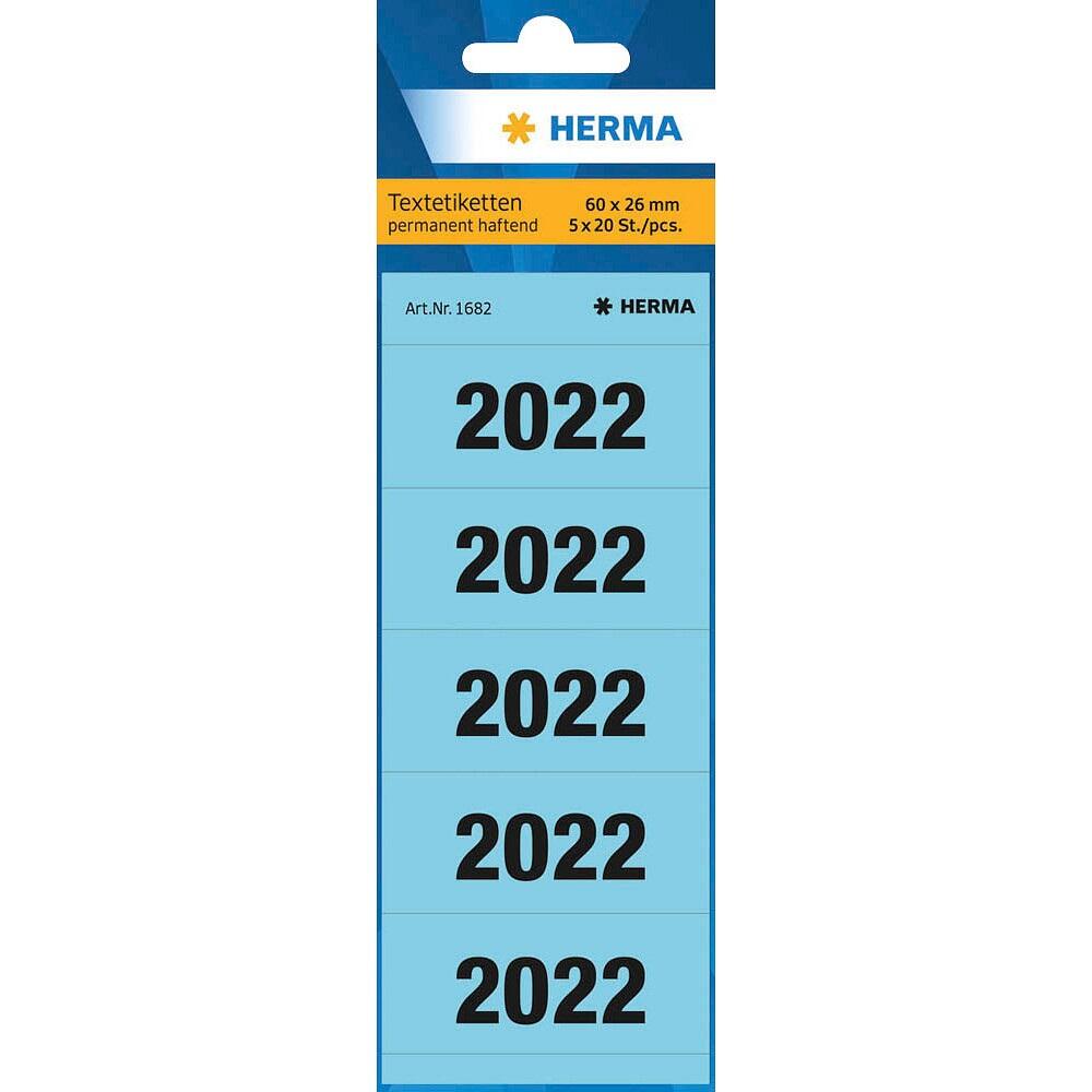 HERMA Jahreszahlenetiketten 2022 - blau