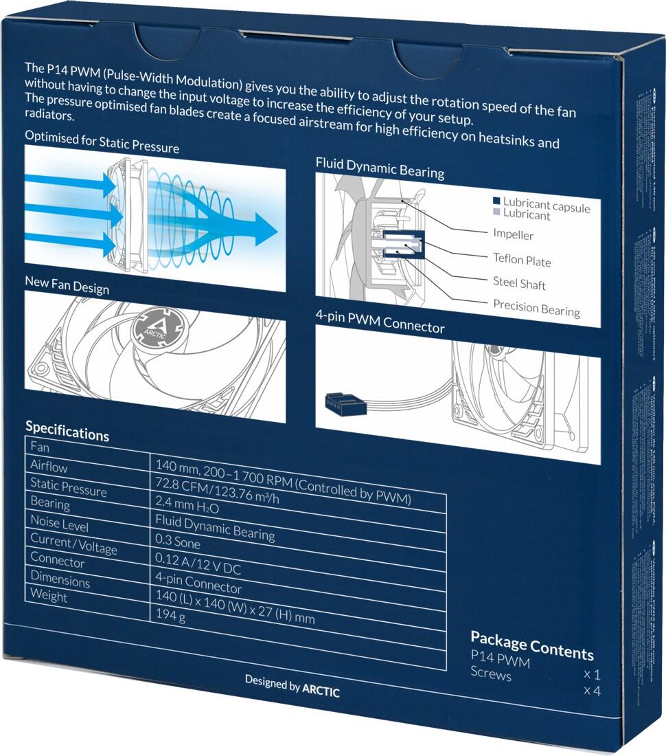 Arctic P14 PWM Weiß - 140 mm