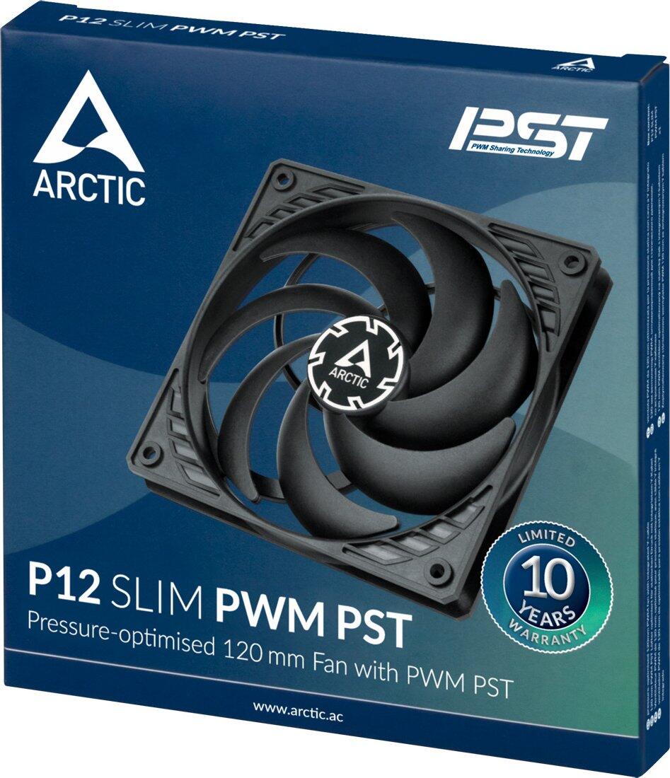 Arctic P12 Slim PWM PST Schwarz - 120 mm