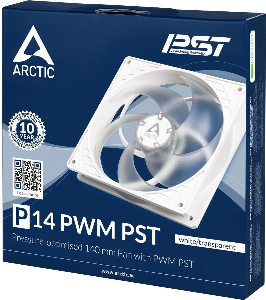 Arctic P14 PWM PST Weiß/Transparent - 140 mm