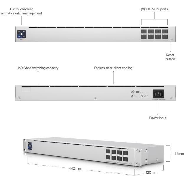 Ubiquiti UniFi Switch USW-Aggregation 8x 10Gigabit SFP+ managed (USW-AGGREGATION)