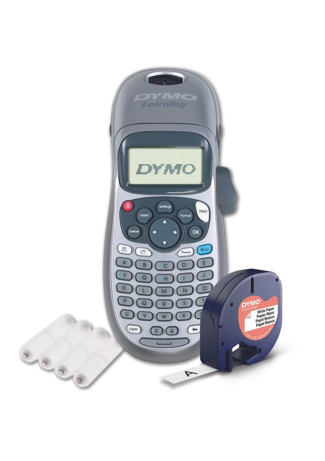 DYMO LetraTag LT-100H Beschriftungsgerät - Silber Edition inkl. Batterien