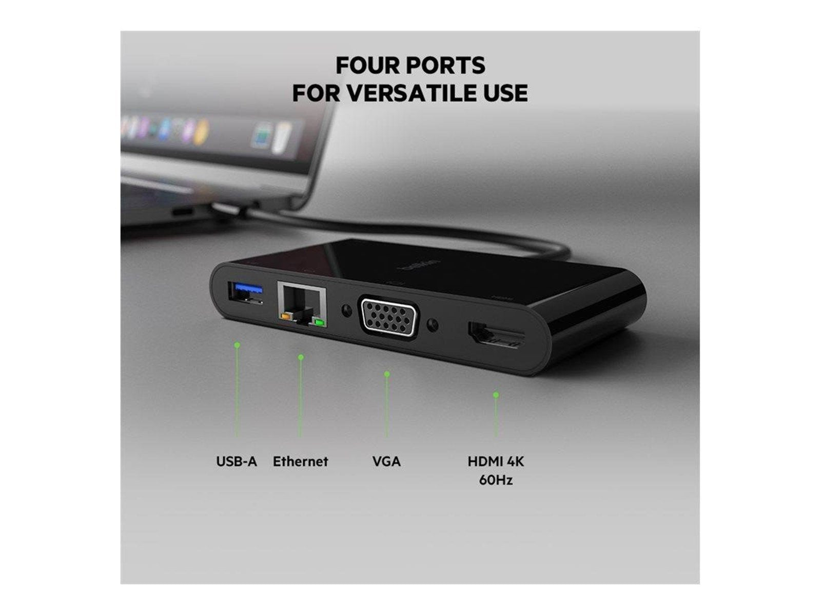 Belkin USB-C Multimedia Adapter - HDMI/VGA/GigE