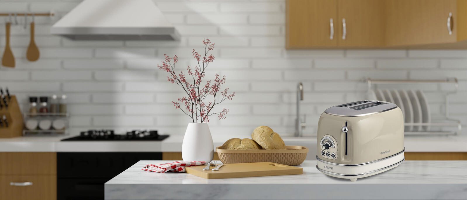 Ariete Vintage 2-Schlitz-Toaster - cream