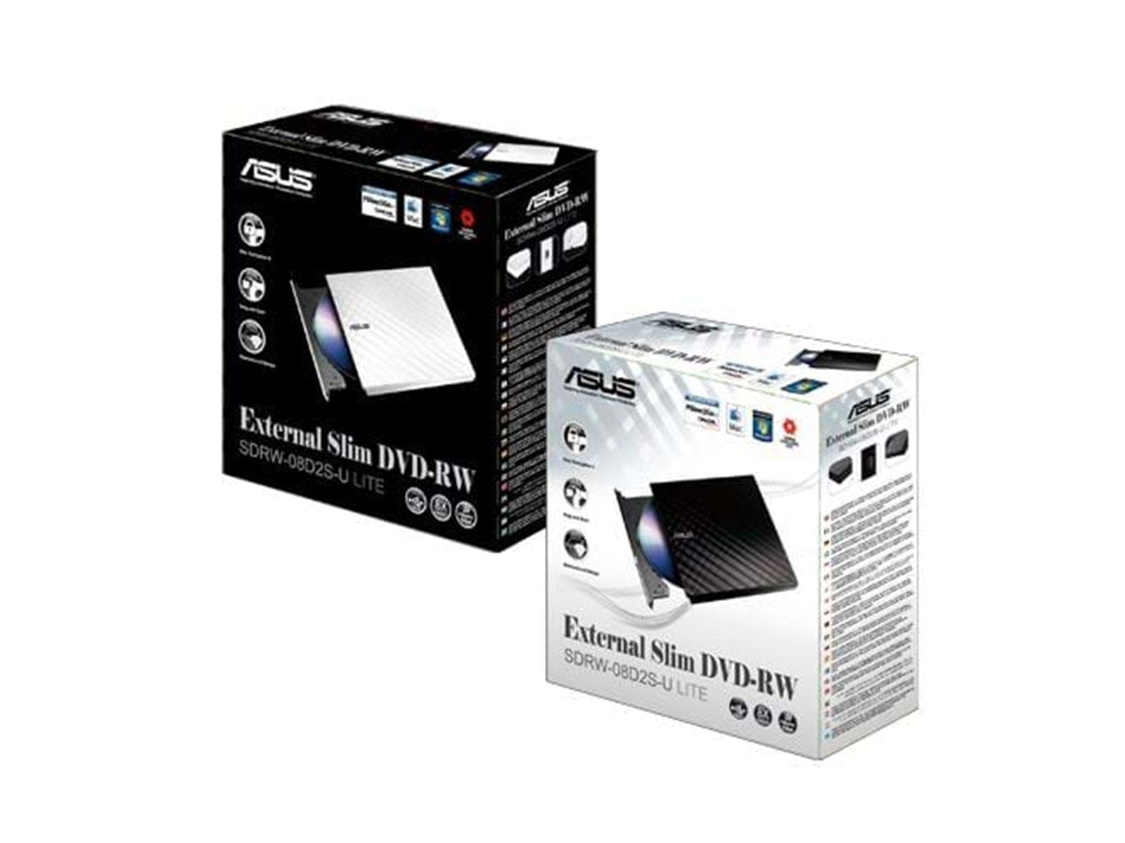 ASUS SDRW 08D2S-U LITE Weiß - DVD-RW (Brenner) - USB 2.0 - Weiß