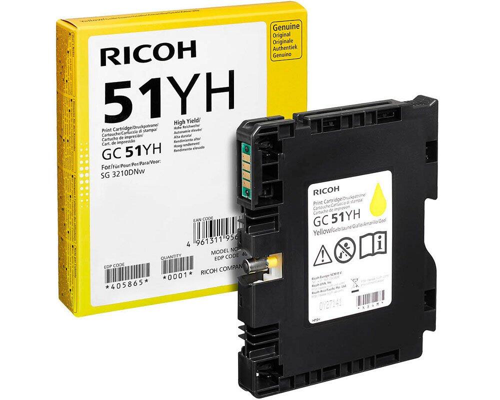 Ricoh Original Tintenpatrone GC51YH gelb 2.500 Seiten (405865)