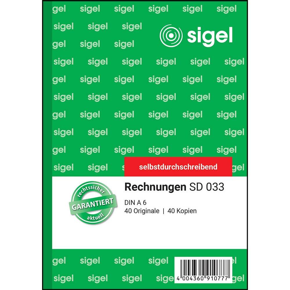 sigel Rechnung Formularbuch SD033 - 2 x 40 Blatt
