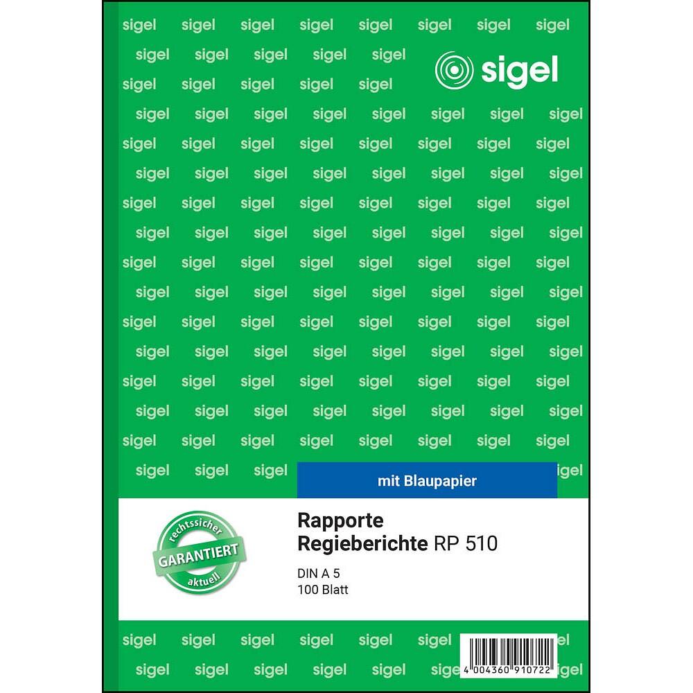 sigel Rapport/Regiebericht Formularbuch RP510 - 1 x 100 Blatt