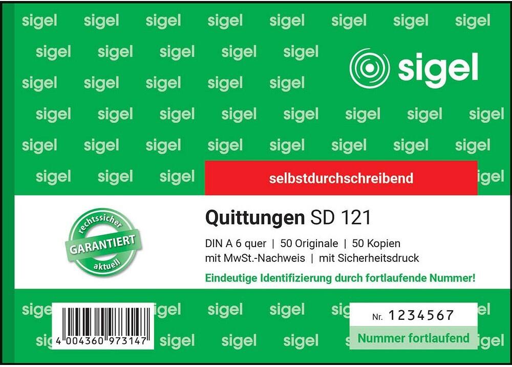 sigel Quittung SD121 DIN A6 - 2 x 50 Blatt