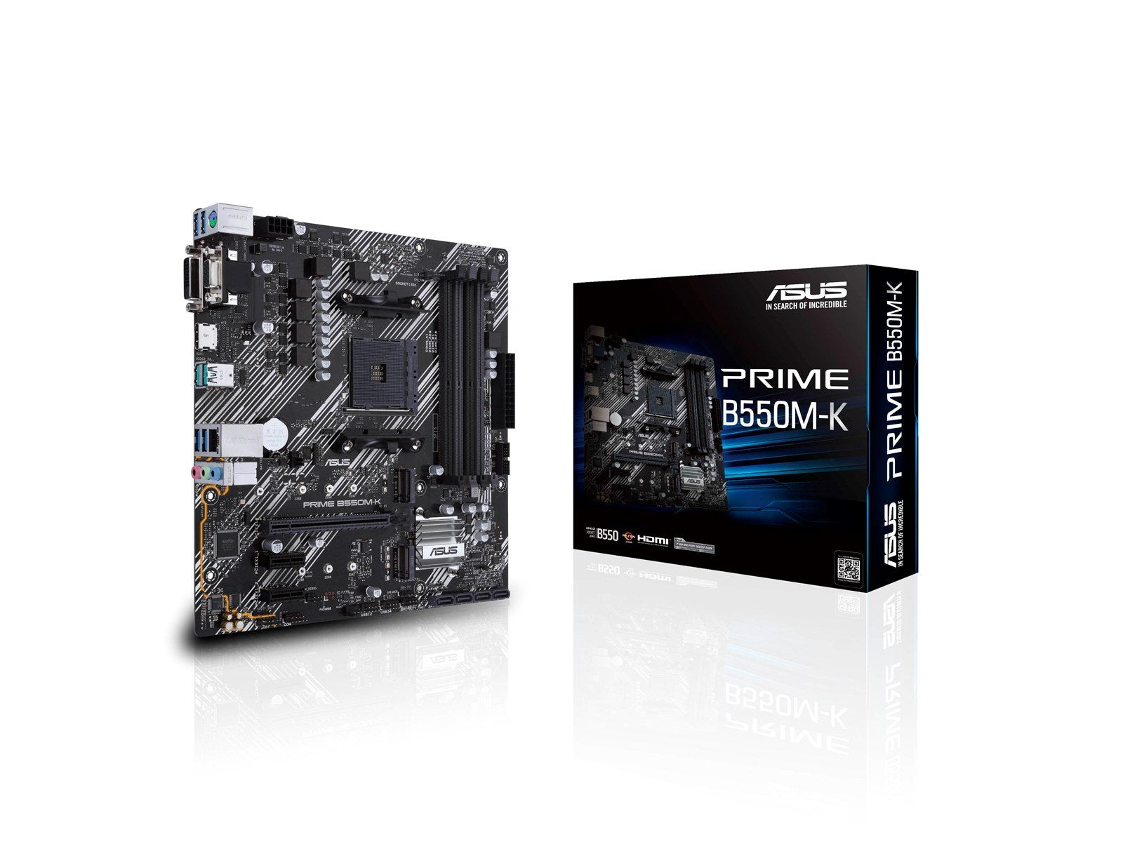 ASUS PRIME B550M-K Mainboard - AMD B550 - AMD AM4 socket - DDR4 RAM - Micro-ATX
