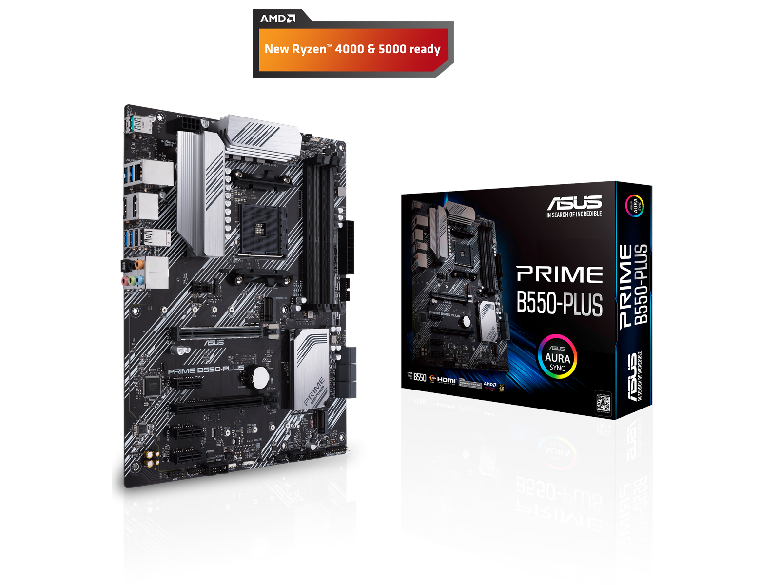 ASUS PRIME B550-PLUS Mainboard - AMD B550 - AMD AM4 socket - DDR4 RAM - ATX