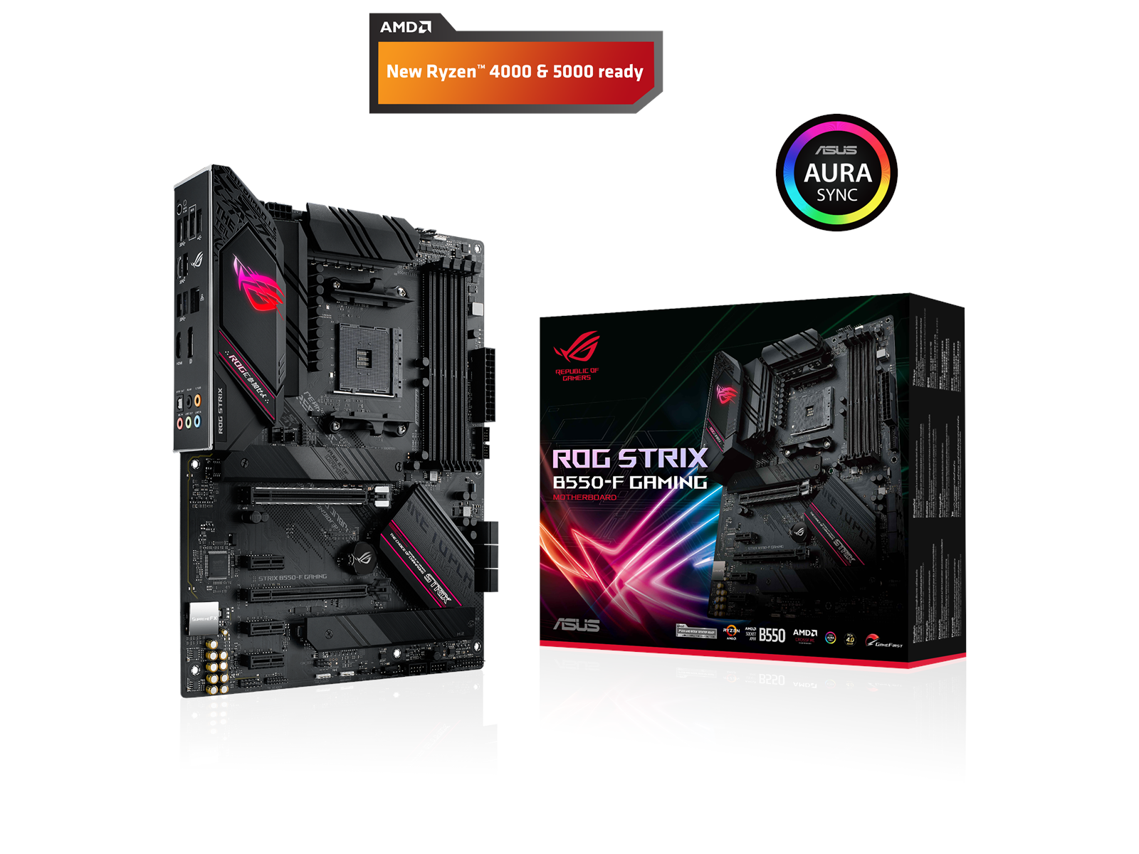 ASUS ROG STRIX B550-F GAMING Mainboard - AMD B550 - AMD AM4 socket - DDR4 RAM - ATX