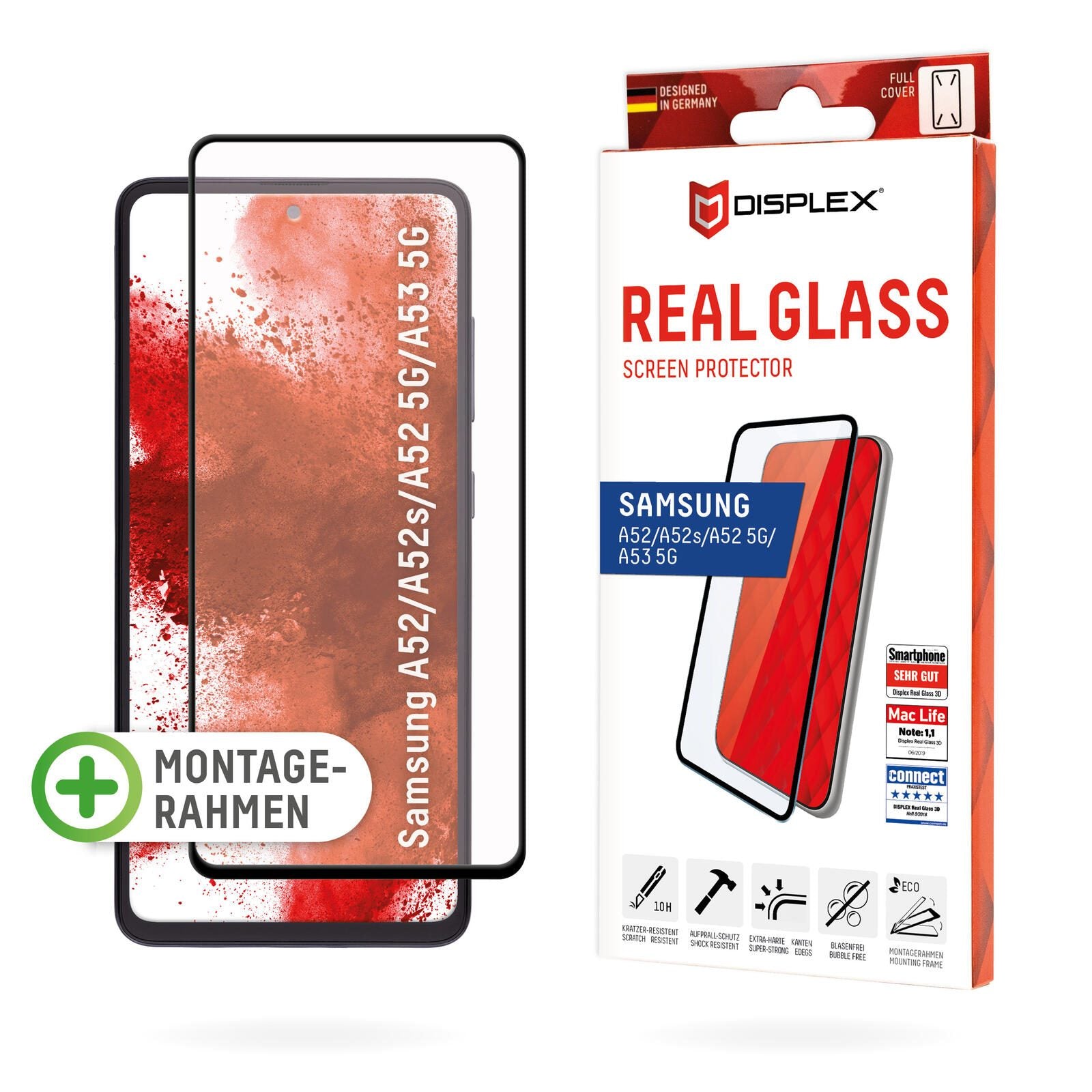 DISPLEX Full Cover Displayschutz für Samsung Galaxy A52/ A52S/ A52 5G/ A53 5G
