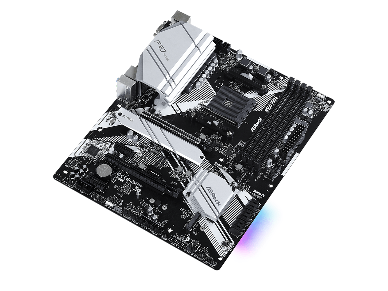 ASRock B550 PRO4 Mainboard - AMD B550 - AMD AM4 socket - DDR4 RAM - ATX