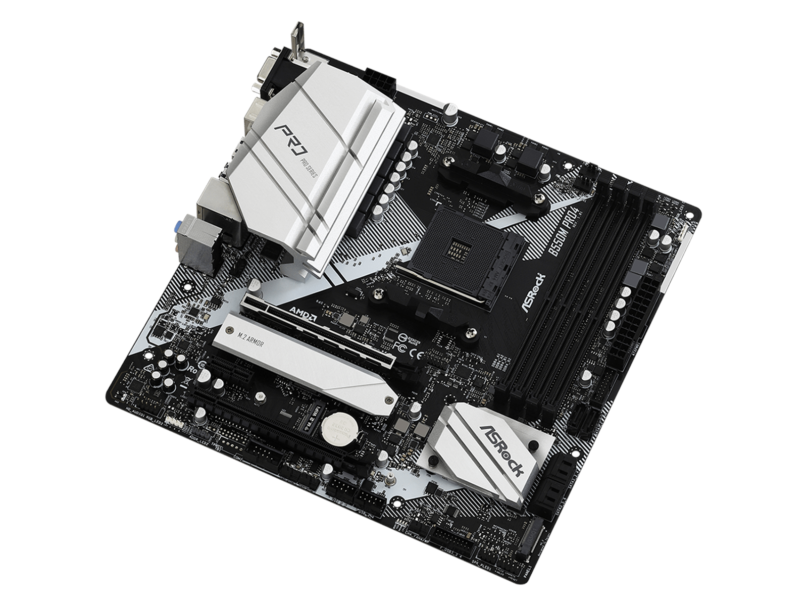 ASRock B550M PRO4 Mainboard - AMD B550 - AMD AM4 socket - DDR4 RAM - Micro-ATX