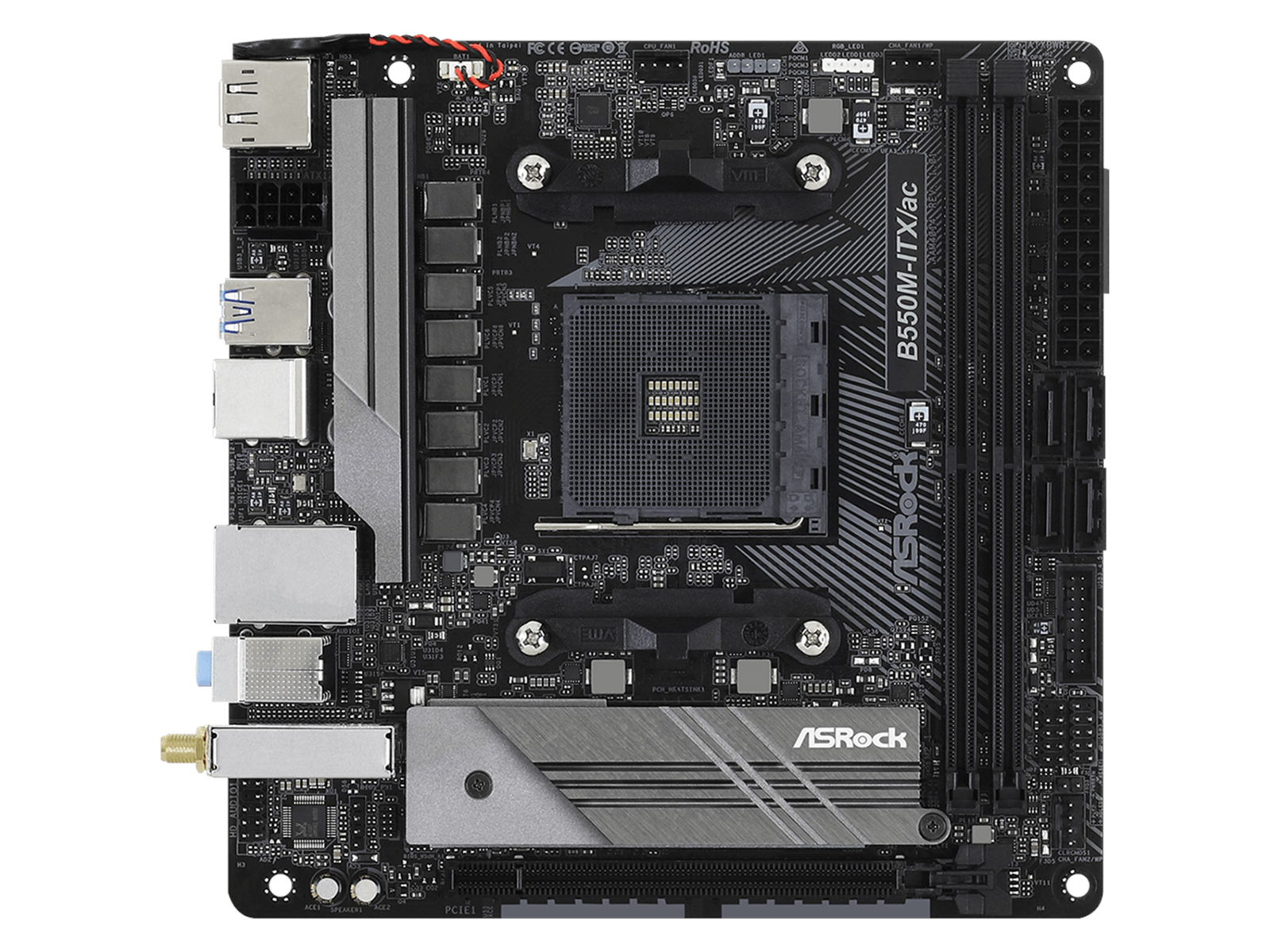 ASRock B550M-ITX/AC Mainboard - AMD B550 - AMD AM4 socket - DDR4 RAM - Mini-ITX