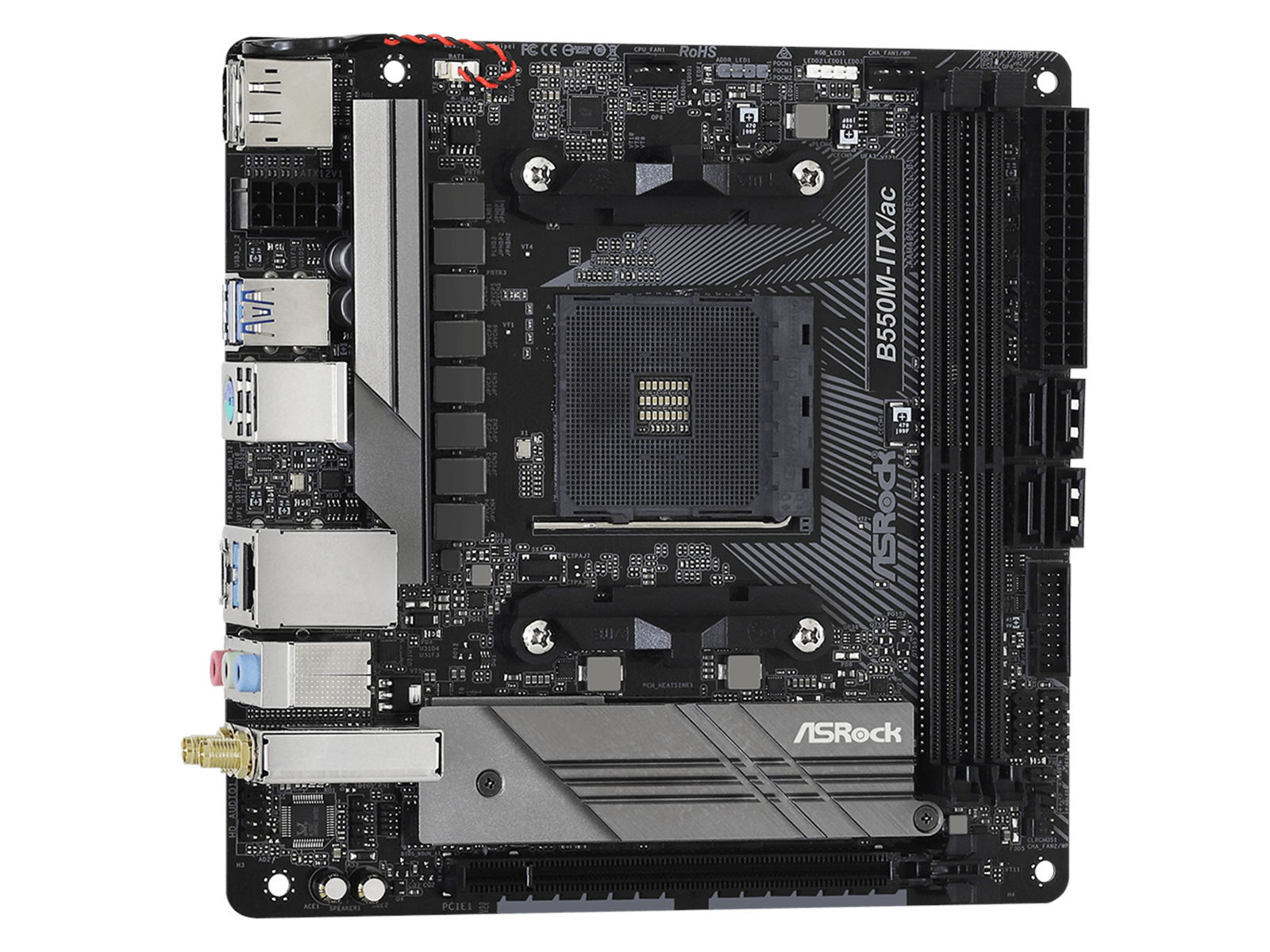 ASRock B550M-ITX/AC Mainboard - AMD B550 - AMD AM4 socket - DDR4 RAM - Mini-ITX