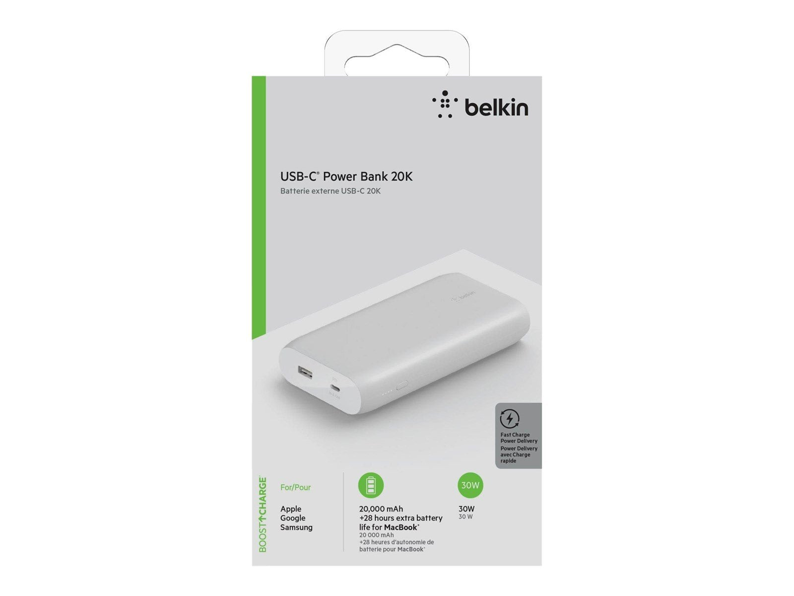 Belkin POWER DELIVERY POWER BANK 20.000 MAH 30W Powerbank (Akku) - 20000 mAh