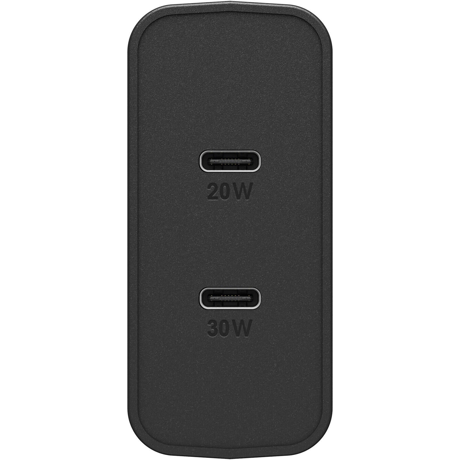 OtterBox 50 Watt Schnellladegerät mit Dualport USB-C (Schwarz)