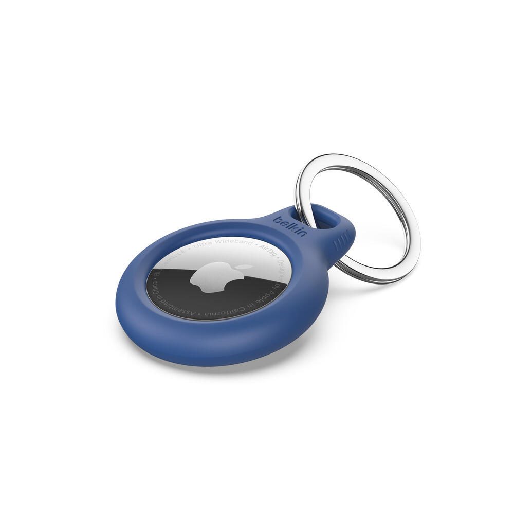 Belkin Secure Holder mit Schlüsselanhänger für Apple AirTag, blau