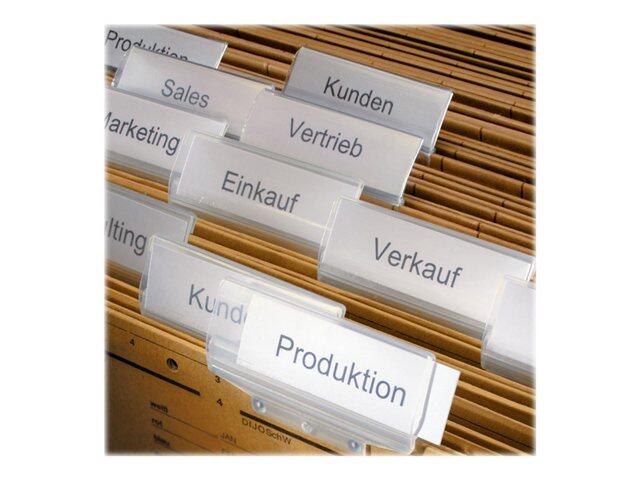 sigel Beschriftungsschilder für Hängeregister weiß - 180 Stück