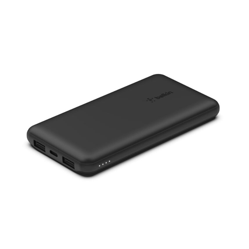 Belkin Boostcharge™ Powerbank, 10.000 mAh, 15W, inkl. USB-A/USB-C Kabel 15cm, schwarz