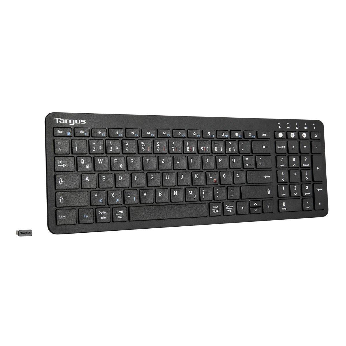 Targus Antimikrobielle Bluetooth-Universal-Tastatur in mittlerer Größe (Deutsche)