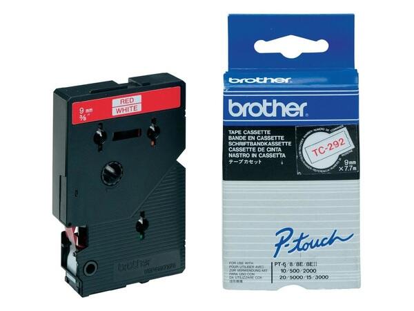 Brother Original P-Touch Farbband rot auf weiß (TC-292)