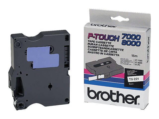 Brother Original P-Touch Farbband schwarz auf weiß (TX-221)
