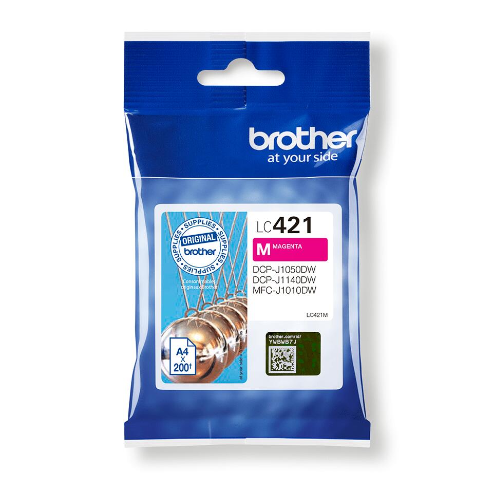 Brother Original LC-421M Druckerpatrone magenta 200 Seiten (LC421M)