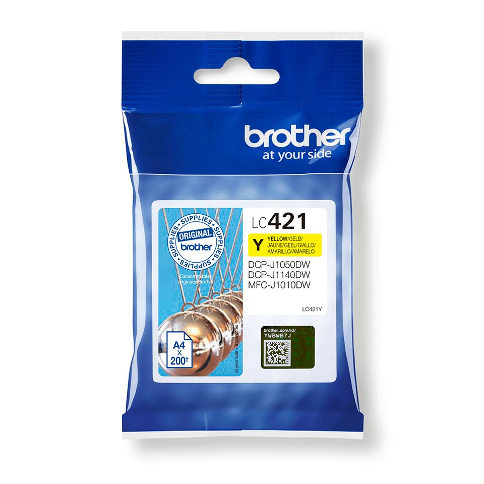 Brother Original LC-421Y Druckerpatrone gelb 200 Seiten (LC421Y)