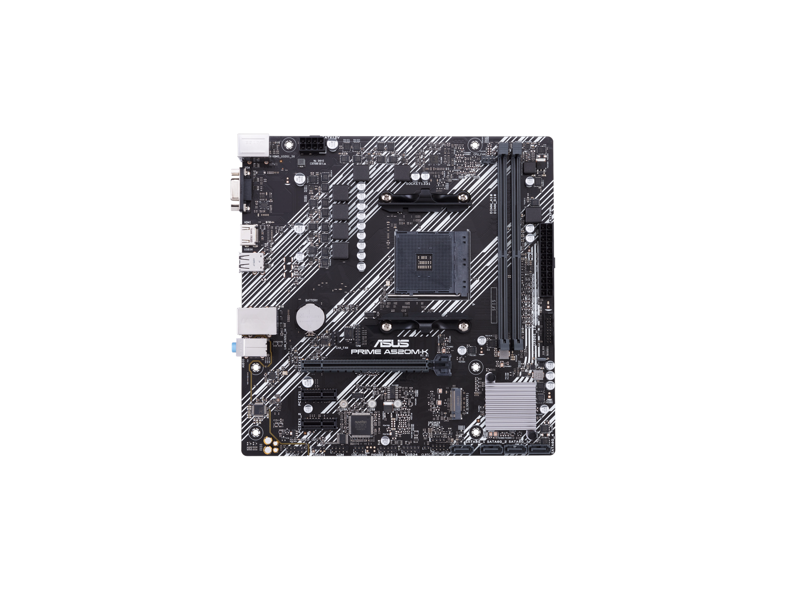 ASUS PRIME A520M-K Mainboard - AMD A520 - AMD AM4 socket - DDR4 RAM - Micro-ATX