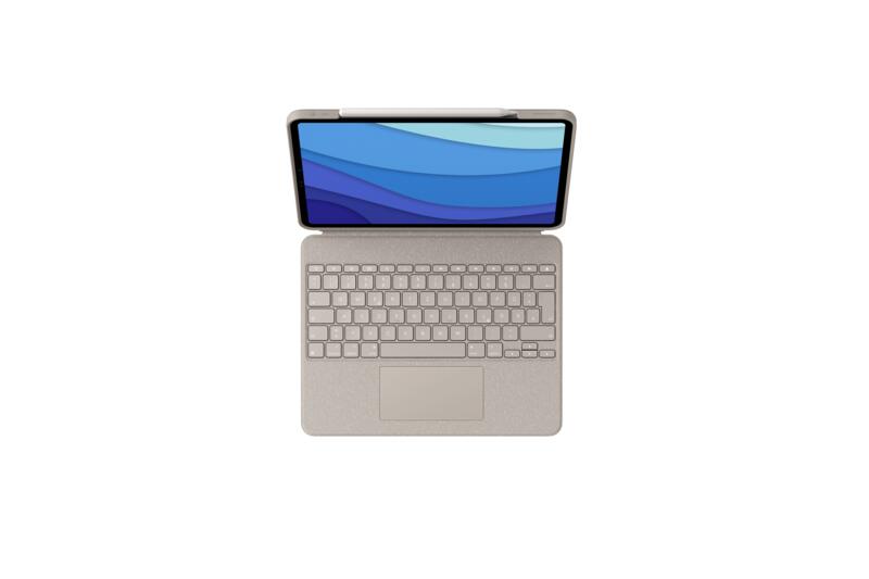 Logitech Combo Touch Tastatur und Foliohülle mit Trackpad sand